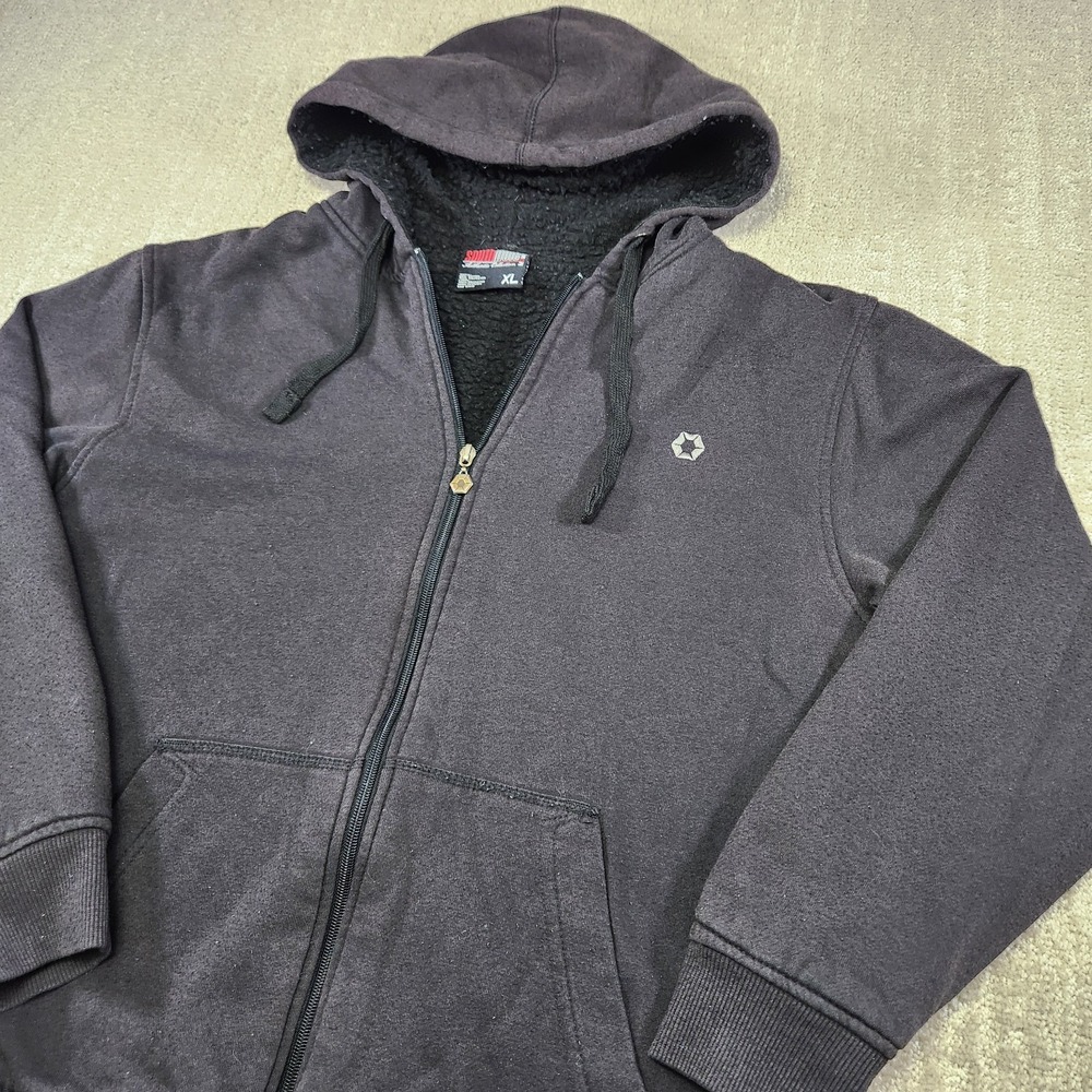 Vintage Y2K SouthpoleHoodie Men XL Full Zip Heavy Sherpa Lined Streetwear‎ Hype